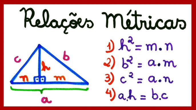 RELAÇÕES MÉTRICAS NO TRIÂNGULO RETÂNGULO \Prof Gis - Matemática