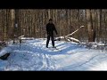 Cross Country skiing with Ron Zartman, manager of Fox Island County Park