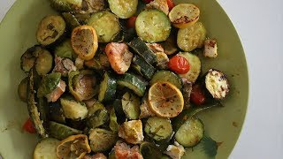 Baked Fish Mixed Veggies Recipe - Dinner Dish Idea - Heghineh Cooking Show