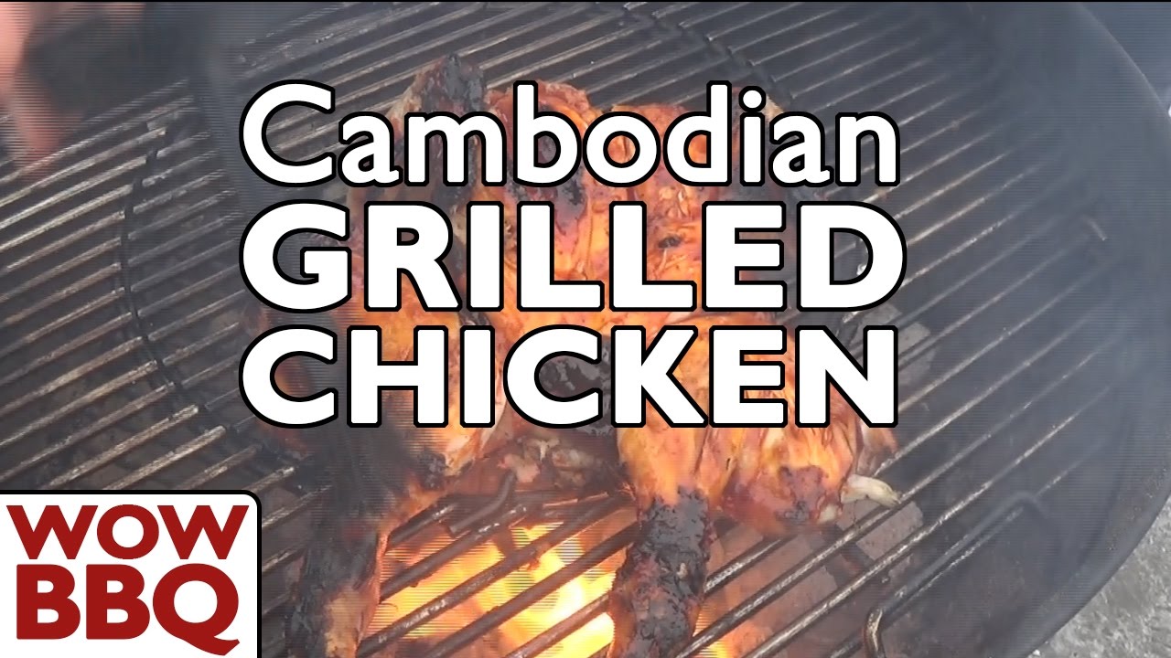 Cambodian Grilled Chicken on a Weber Kettle BBQ