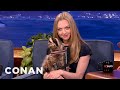 Conan Gives Amanda Seyfried His Screeching Jet Pack Raccoon | CONAN on TBS
