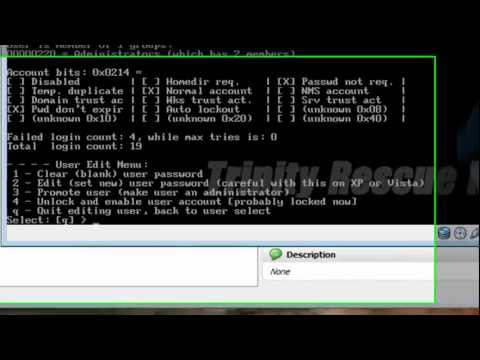 Reset Forgotten Windows XP/Vista/7/8 Passwords With Trinity Rescue Kit [Tutorial]