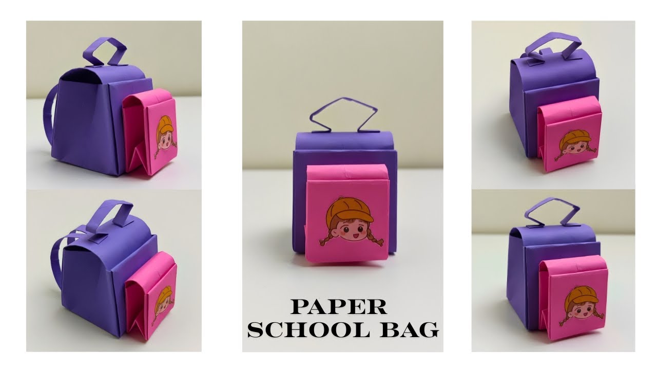 DIY Paper Mini School Bag | Cute & Easy Backpack Craft for Kids ️🎒 ...