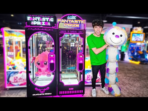 My BIGGEST Prize Wins YET At The Arcade 100 CHALLENGE