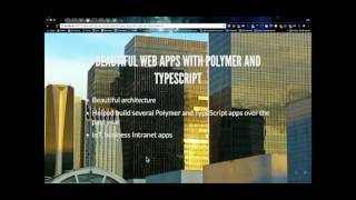 Beautiful Web Apps with Polymer and TypeScript with Kito D. Mann
