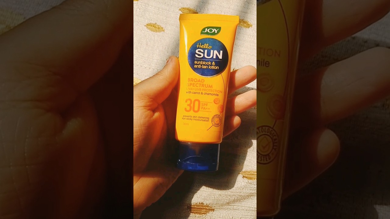 joy sunscreen spf 30 review 