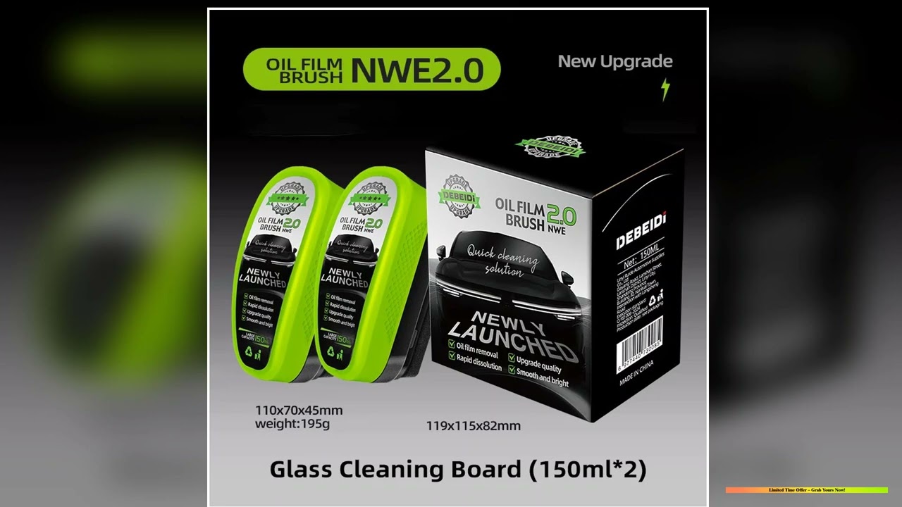 123pcs Automotive Car Oil Film Cleaning Brush150ml Glass Oil Film Remover for Car WindowWindshield