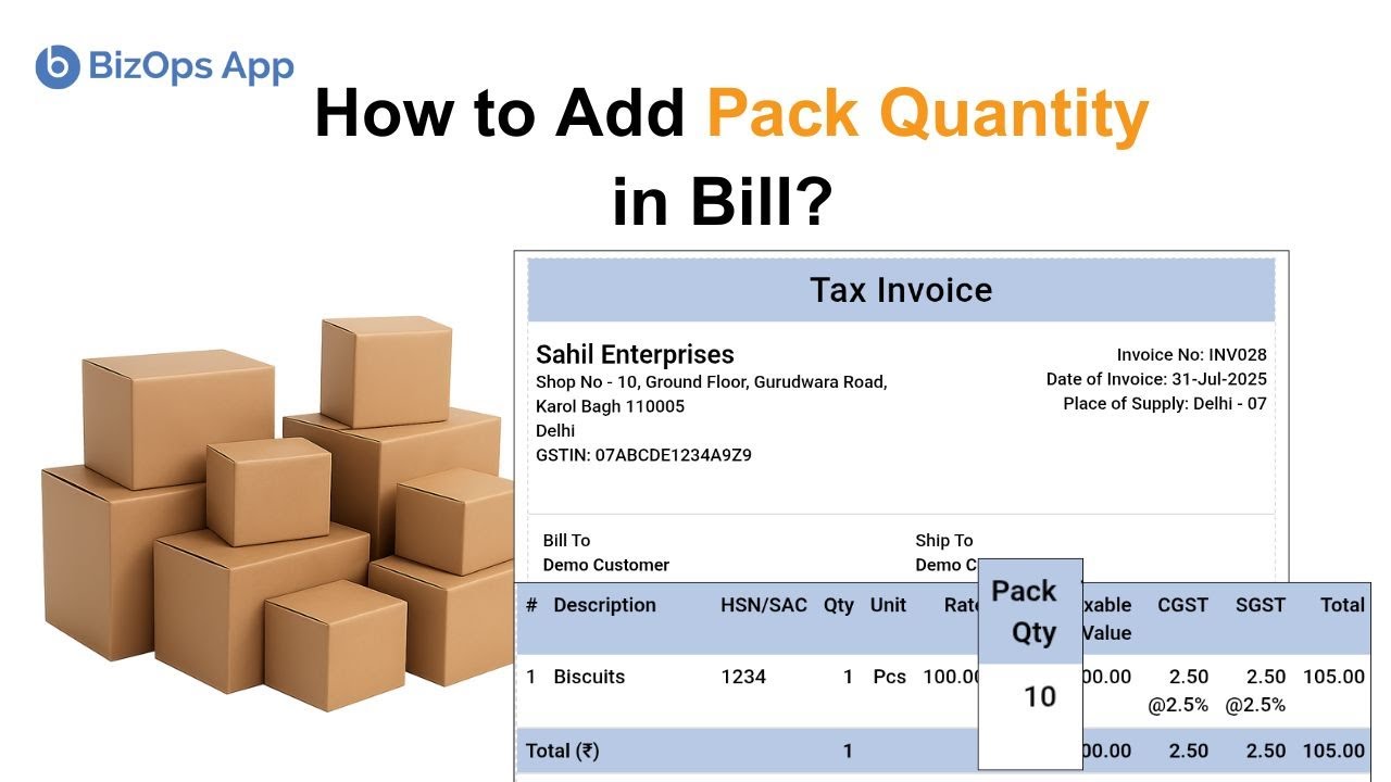 How to add Pack Quantity in Bill | English - YouTube