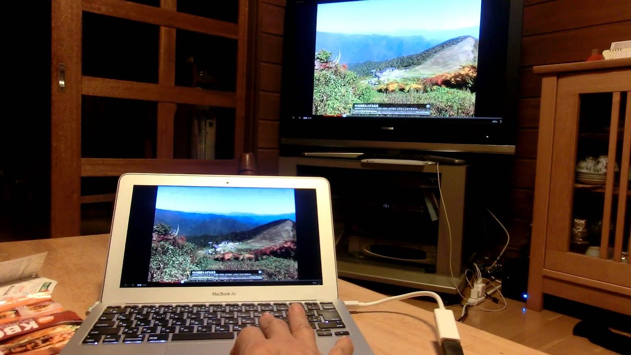 MacBook Air mini Display Port ー HDMI 変換ケーブル YouTube