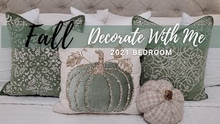 NEW!! 🍁 2021 DECORATE WITH ME FALL BEDROOM  & TOUR | COZY FALL DECOR