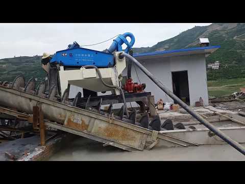 LZZG sand recycling system installs after spiral sand washing machine---8.11