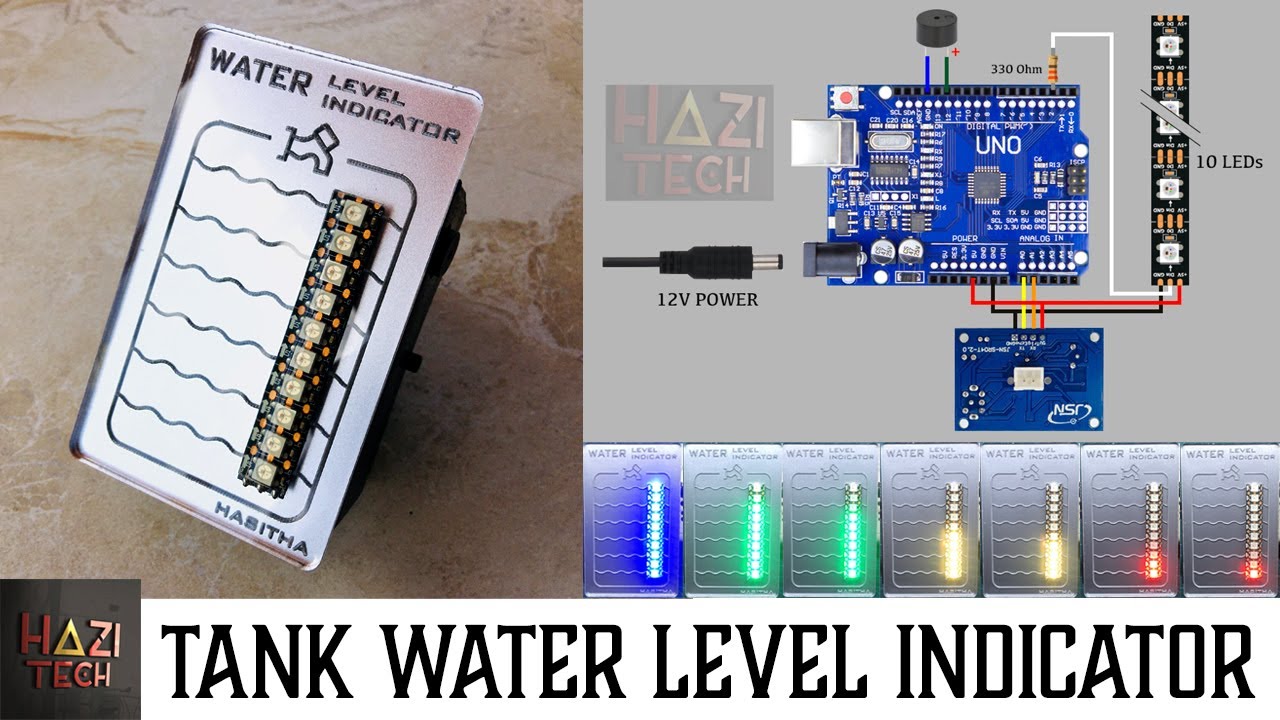 How To Make a Ultrasonic Tank Water Level Indicator | Save Water 💧 ...