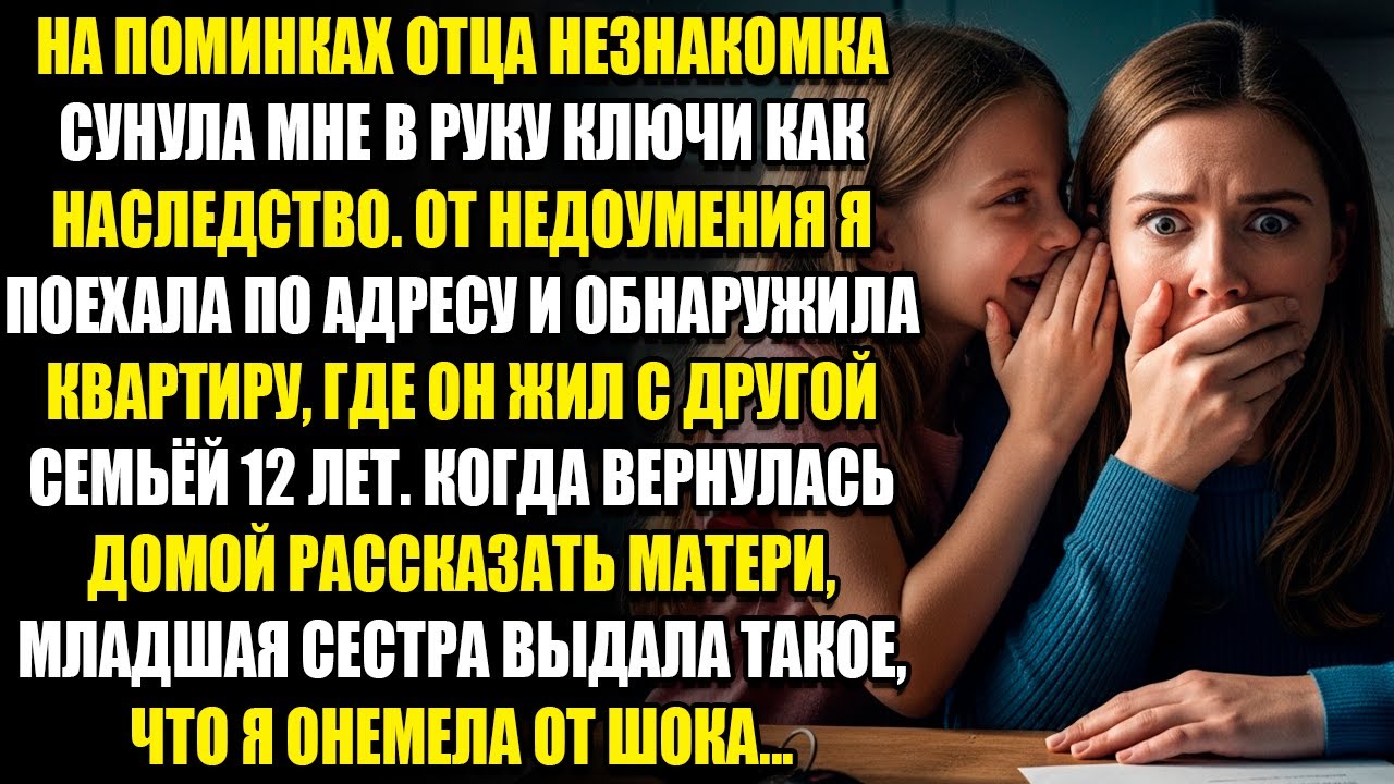 НА ПОМИНКАХ ОТЦА НЕЗНАКОМКА СУНУЛА МНЕ В РУКУ КЛЮЧИ КАК НАСЛЕДСТВО...