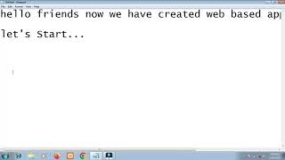 CS 05#how to create web based application in c#