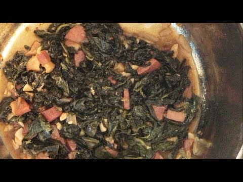Braised Collards w/ Country Ham and Other Special Ingredients