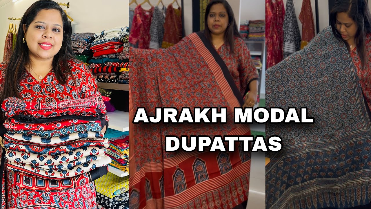 💕PURE AJRAKH MODAL SILK DUPATTAS💕amzboutique|6238020169|Bestquality|trendycollections