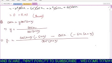 SECOND ORDER DIFFERENTIATION [#4] || SN DEY || CLASS 12