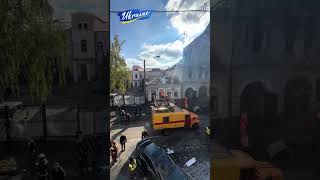 Харків. Наслідки обстрілу школи, який знаходилася напроти дитячого садочку.