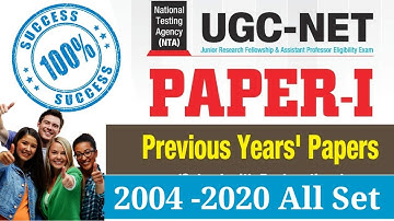 UGC NET Previous Year Question Papers 2021, 2020, 2019, 2018, 2017, 2016 to 2004 Download Free PDF