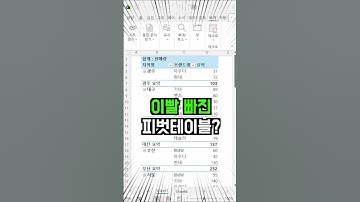 엑셀 피벗테이블 이빨 빠진 데이터 복원하기 (데이터 없는 항목 표시)