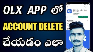 How to permanently delete account in OLX app Telugu |Polaiahtechtelugu