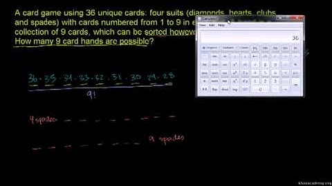 Example: 9 card hands