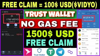 1500$?VIDYO Airdrop Token Claim?New Free Crypto Trust Wallet Airdrop Telegram Airdrop Bangla 2023?