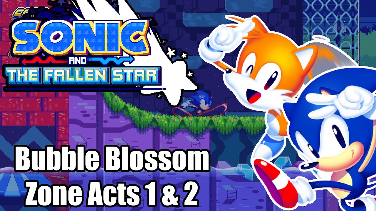 Sonic and the Fallen Star Bubble Blossom Zone Acts 1 & 2 + Special