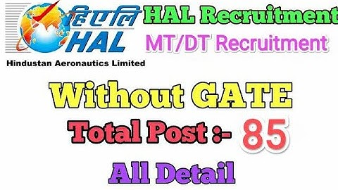 #HAL MT/DT Recruitment 2022 | hal latest mechanical Recruitment | hal latest jobs