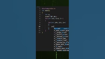 upside down right angle triangle pattern printing in c