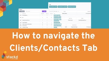 How to Navigate the Clients/Contacts Tab in StackD ERP | Project Management Software for Engineers