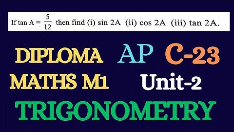 Trigonometry for Diploma@maths naresh eclass