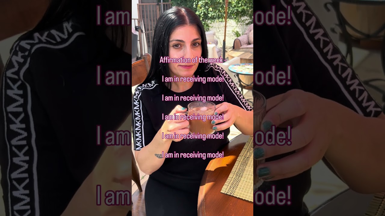 Positive affirmation of the week for receiving energy and manifesting! 