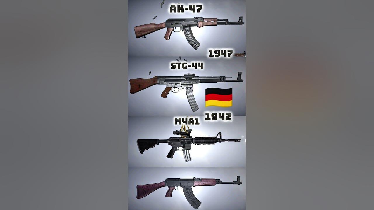 AK-47 1947 STG-44 1942 M4A1 1954 Sa vz.58 1956 4 Assault Rifle