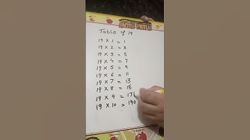 Table of 19 Magic Tricks | 19 Table Magic Trick #math #trick #mathtrick #mathematics