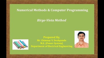 Numerical Method: Birge-Vieta Method