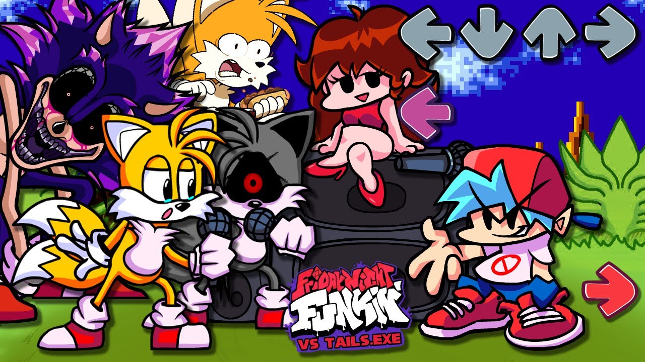 PghLFilms встречает Tails.Exe и Тейлза, подавившегося чили-догом в Friday Night Funkin'