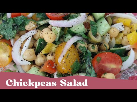 Mediterranean Chickpea Salad Recipe/ Protein Salad/Easy Chickpea Salad /Lunch, Dinner Idea