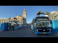 Electric buses in Moscow. Square of Europe. Kiyevsky railway station. Moscow transportation, 4K