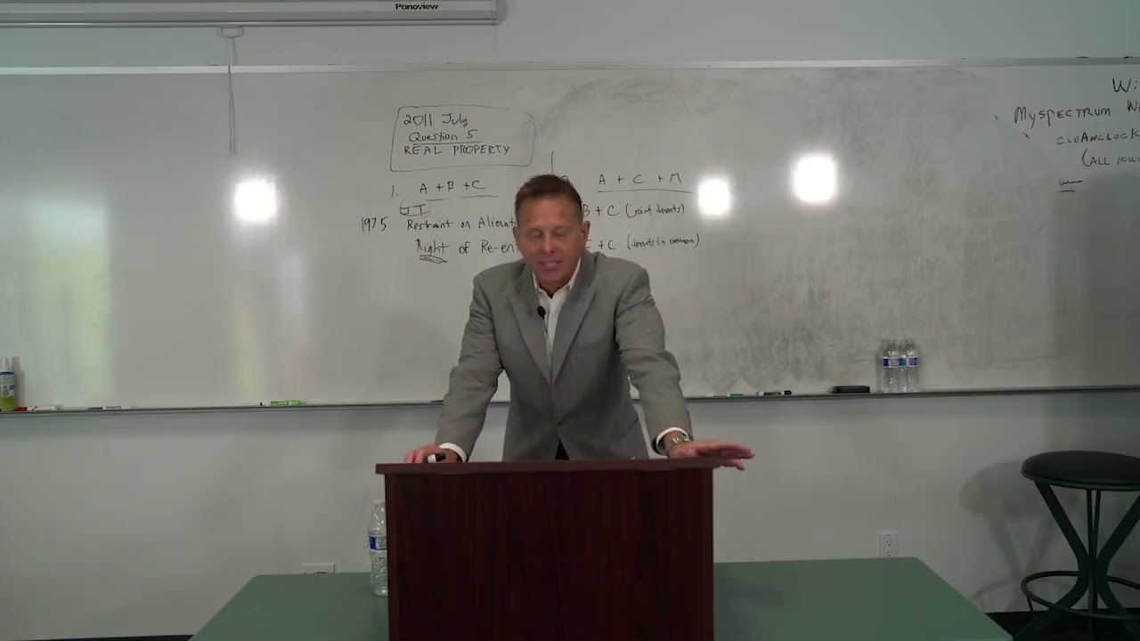 2011 July Bar Exam  Essay Q5  | Real Property – Full Review & Model Answer Explained