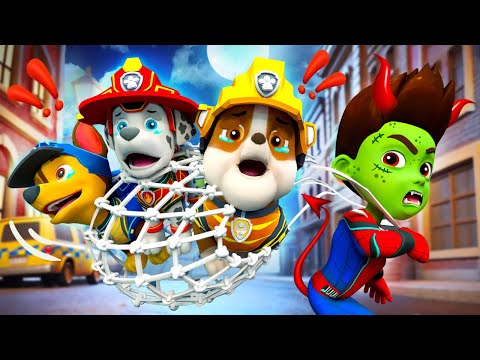CHASE Please Help MARSHALL Escape From Zombie SPIDERMAN RYDER Paw Patrol 3D Animation 
