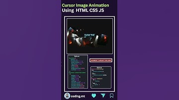 SHOCKING HTML CSS JS Trick for ANIMATED Cursor Images Revealed #animation #html #css #coding