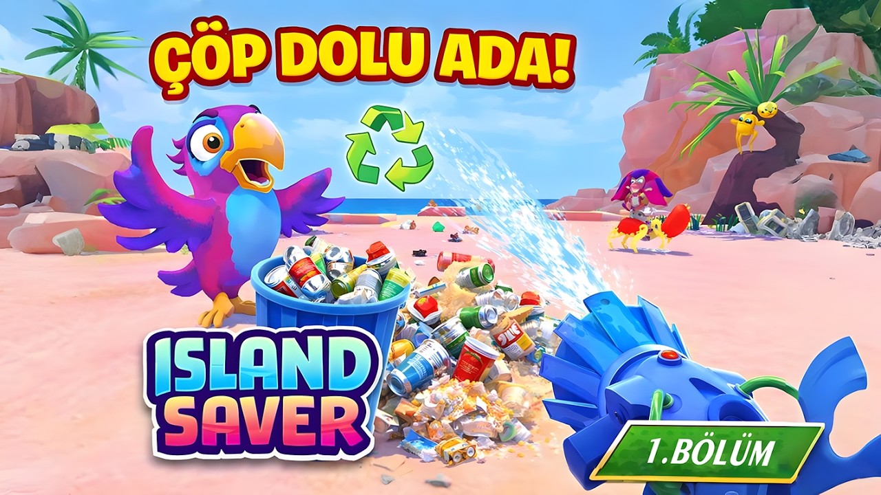 ÇÖP DOLU ADA! 😱 Island Saver 1. Bölüm | Temizlik Zamanı #islandsaver #gaming #oyun #mobiloyun