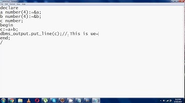 PLSQL block for beginner1!! PLSQL tutorial|| PLSQL Addition of two number