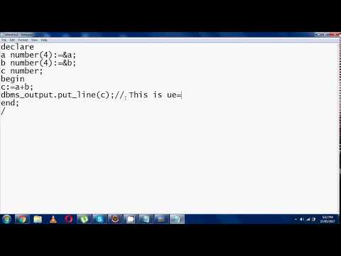 PLSQL block for