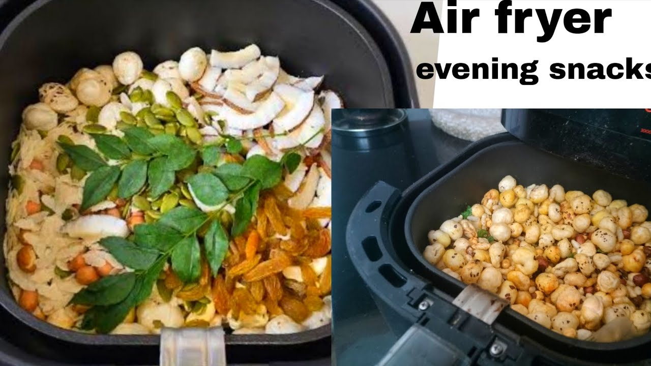 Roasted makhana (Lotus seeds) Air fryer recipe /Healthy snacks /evening snacks 