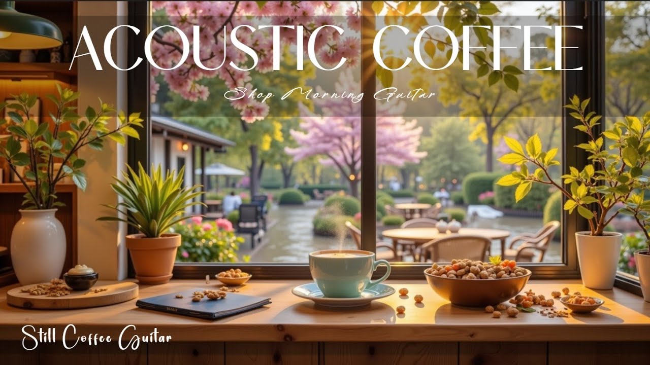 Утренняя Кофе Гитара Музыка ☕ Расслабляющие акустические звуки для весенних дней