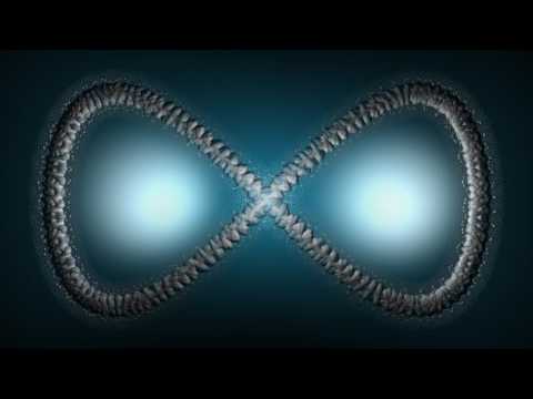 Infinity Symbol Particle Model  Motion Background