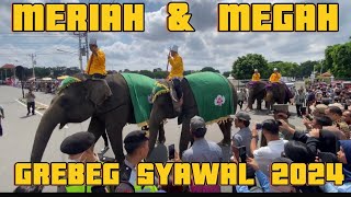 Tradisi Megah, Grebeg Syawal 2024, Ratusan Warga Berebut Gunungan, Dikawal 4 Ekor Gajah