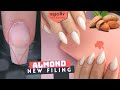 New SHARP Almond Shape | Correction With Builder Gel | Russian Efile Manicure